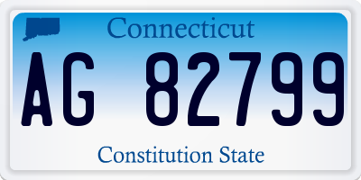 CT license plate AG82799