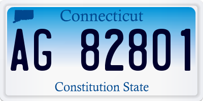 CT license plate AG82801