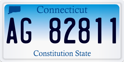 CT license plate AG82811