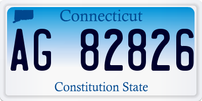 CT license plate AG82826