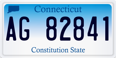 CT license plate AG82841
