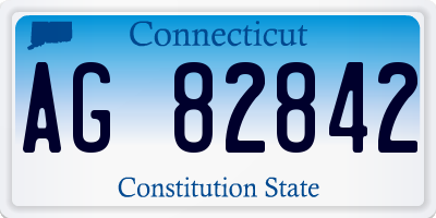CT license plate AG82842