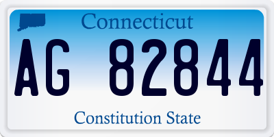 CT license plate AG82844