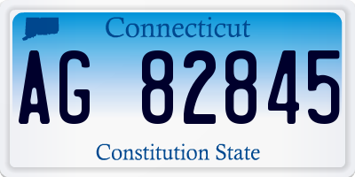 CT license plate AG82845