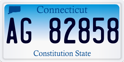 CT license plate AG82858