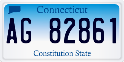 CT license plate AG82861
