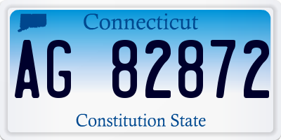 CT license plate AG82872