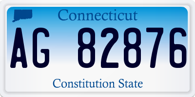 CT license plate AG82876