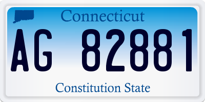 CT license plate AG82881