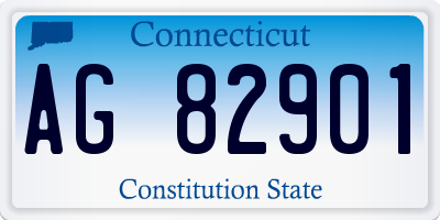 CT license plate AG82901