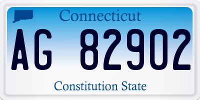 CT license plate AG82902