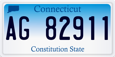 CT license plate AG82911