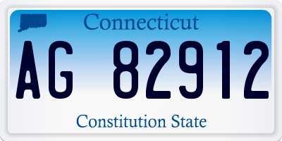 CT license plate AG82912