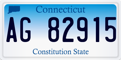 CT license plate AG82915