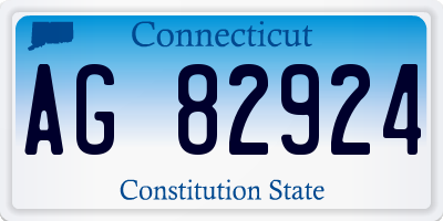 CT license plate AG82924