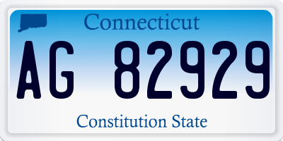 CT license plate AG82929