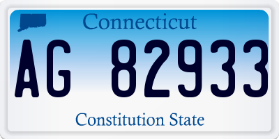 CT license plate AG82933
