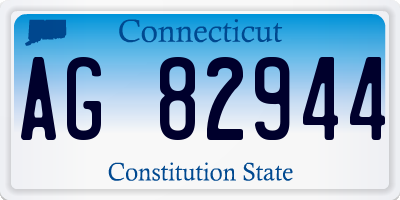 CT license plate AG82944