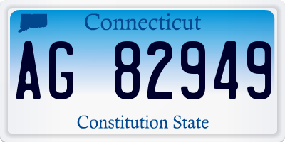 CT license plate AG82949