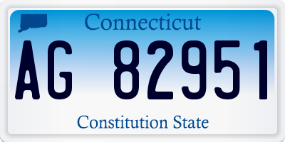 CT license plate AG82951