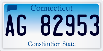CT license plate AG82953
