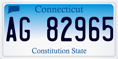 CT license plate AG82965