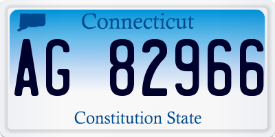 CT license plate AG82966