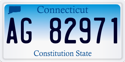CT license plate AG82971