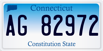 CT license plate AG82972