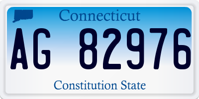 CT license plate AG82976