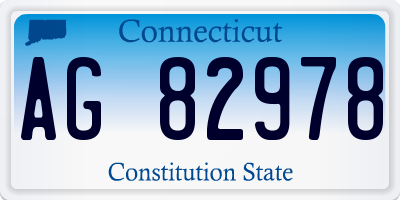 CT license plate AG82978
