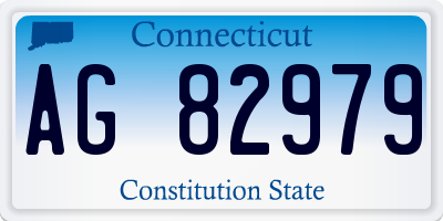 CT license plate AG82979