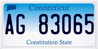 CT license plate AG83065