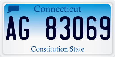CT license plate AG83069