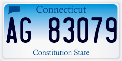 CT license plate AG83079