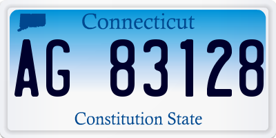 CT license plate AG83128