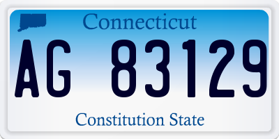 CT license plate AG83129
