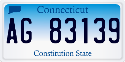 CT license plate AG83139