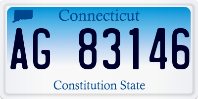 CT license plate AG83146