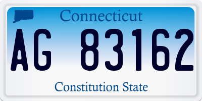 CT license plate AG83162