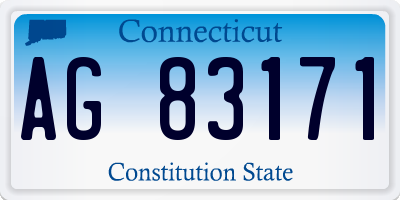 CT license plate AG83171