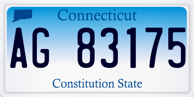 CT license plate AG83175