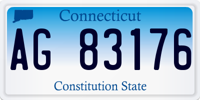 CT license plate AG83176