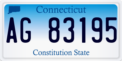 CT license plate AG83195