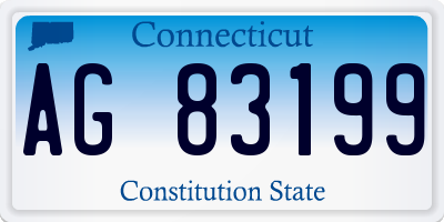 CT license plate AG83199