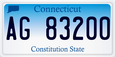 CT license plate AG83200