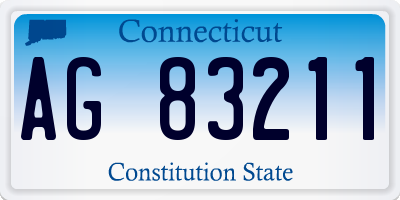 CT license plate AG83211