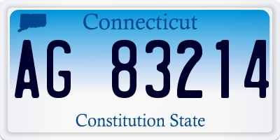 CT license plate AG83214