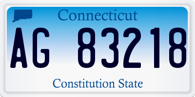 CT license plate AG83218