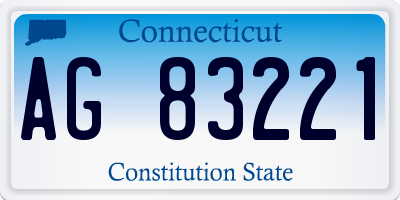 CT license plate AG83221